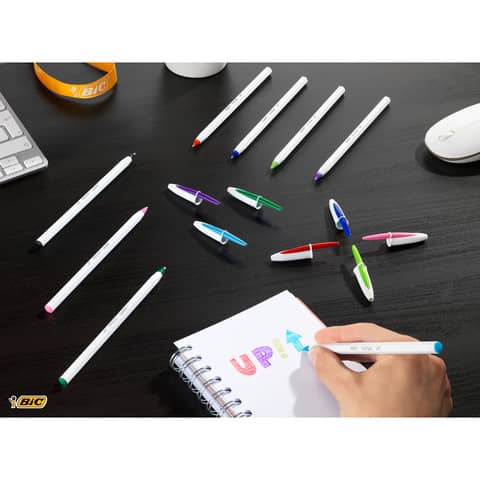 Penna a sfera con cappuccio BIC Cristal UP M 1,2 mm blu 949879